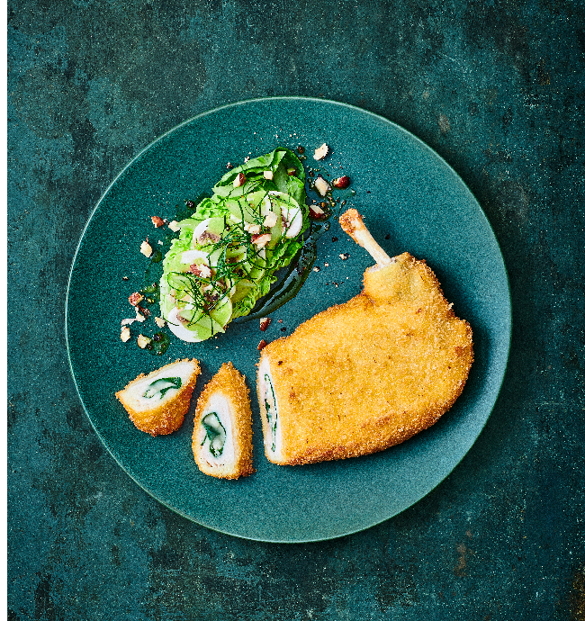 Cordon bleu de suprême de pintade rôtie