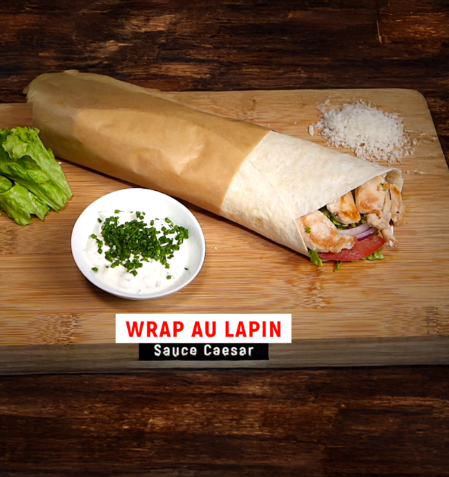 Wrap au lapin sauce Caesar Le Gaulois Professionnel