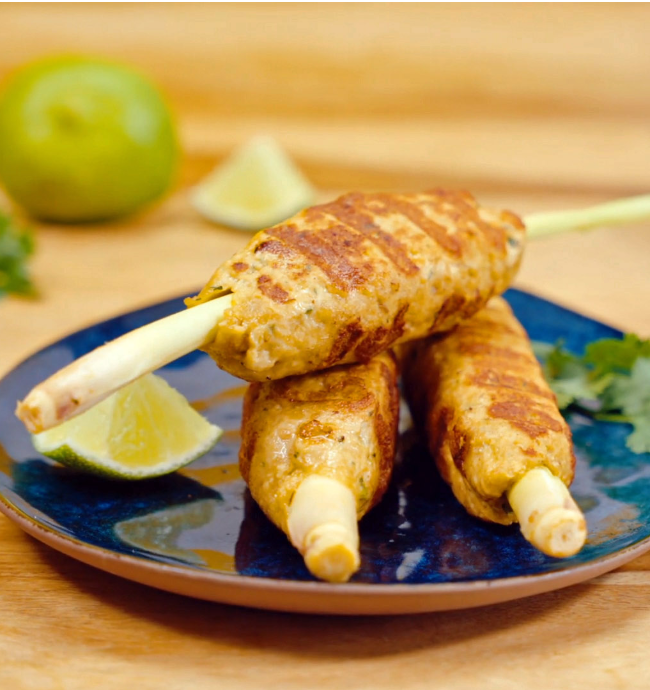 Brochette de filet de poulet à la citronnelle