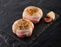 Paupiettes de pintade farce au foie gras et cœur fondant aux figues