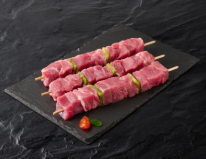 Brochette de dinde avec poivron