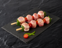 Brochette de râble de lapin campagnarde